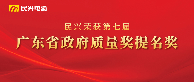 喜報！民興榮獲“廣東省政府質(zhì)量獎提名獎”！